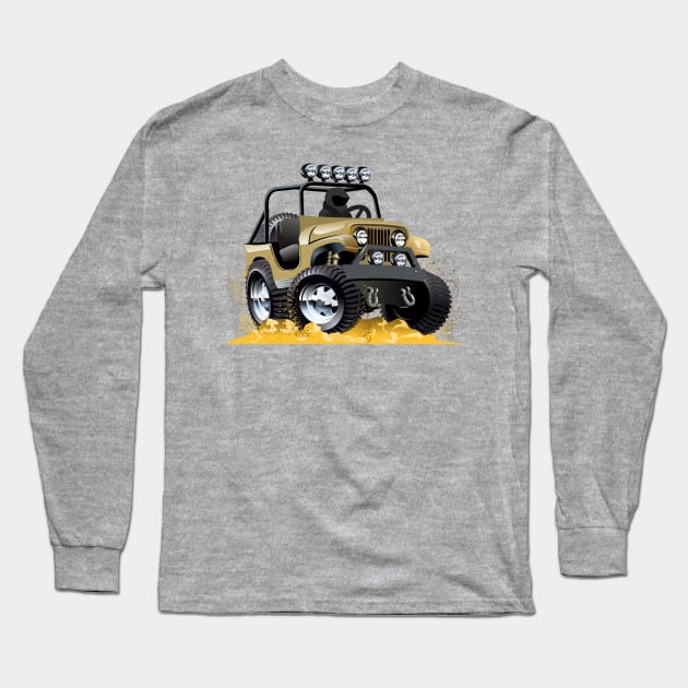 Cartoon jeep Long Sleeve T-Shirt by Mechanik